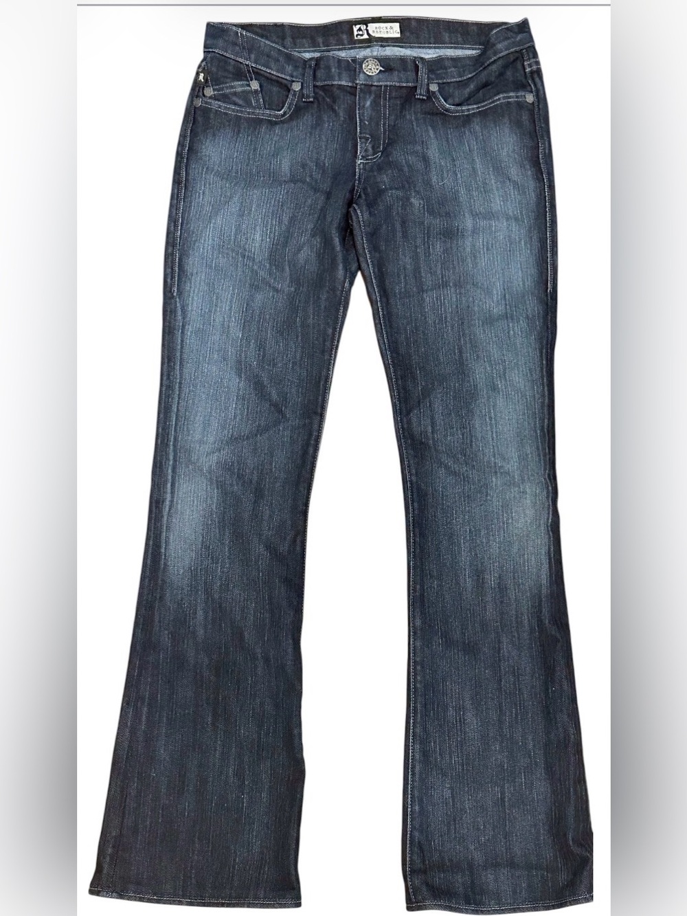 Vintage Rock&Republic Dark Wash Denim Flare Jeans - 28